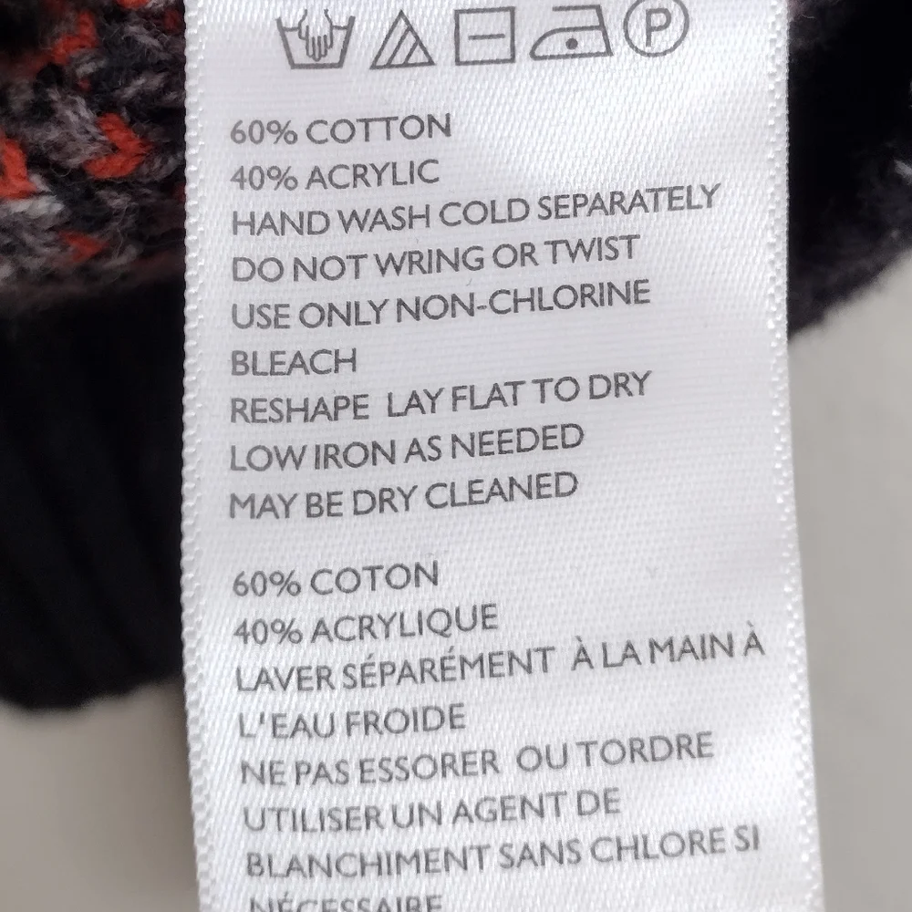 Urban Outfitters Men's Grey Black Southwestern Aztec Fox Grandpa Sweater Medium - Picture 14 of 16